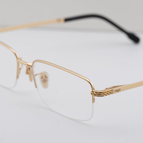 Fred FG50024U 030 Rectangle 55mm Eyeglasses - Gold - Picture 6 of 10